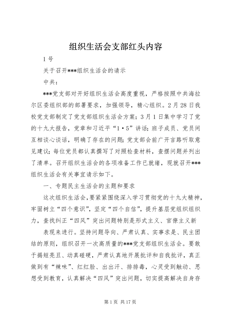 组织生活会支部红头内容.docx