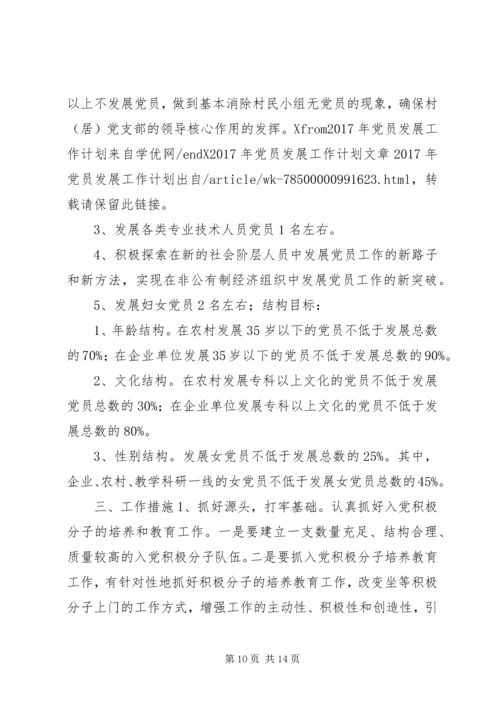 篇一：XX年发展党员工作计划 (2).docx