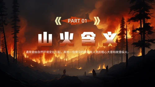 预防山火人人有责林火通用PPT模板