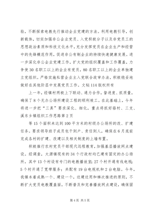 乡镇组织工作思路.docx