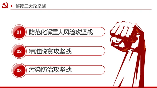 推进三大攻坚战全面建成小康社会党课PPT