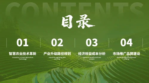 绿色创意现代农业商业计划书PPT模板