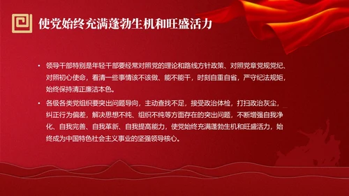红色简约强党性党课教育PPT课件