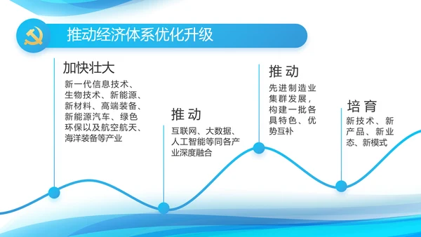 蓝色大气党建党支部年终工作汇报PPT