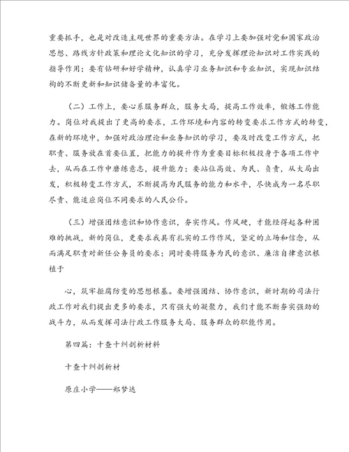 十查十纠范文大全