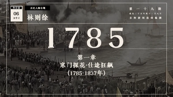 复古报纸风历史人物介绍林则徐