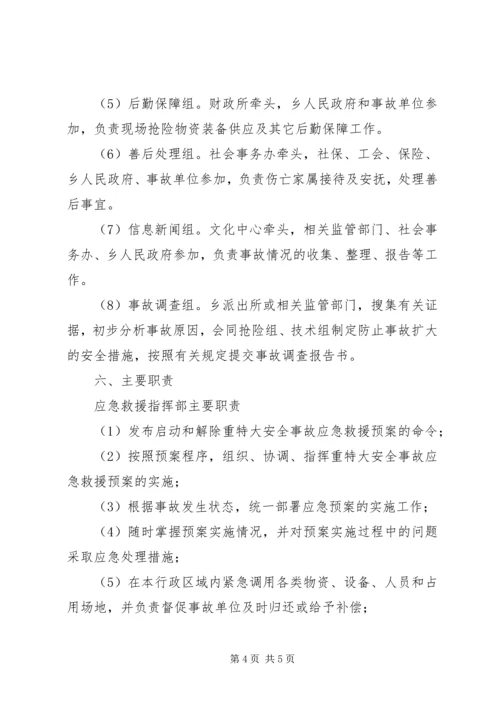 乡镇重特大事故应急求援预案.docx