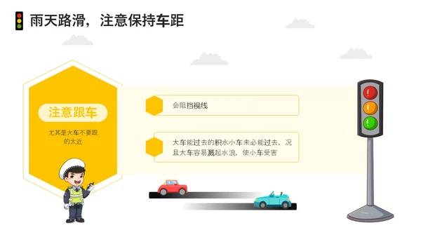 黄色简约风冬季交通安全培训ppt课件