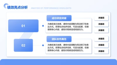 绩效亮点分析-工作总结汇报PPT