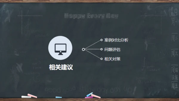 黑板风严谨实用毕业答辩通用PPT模板