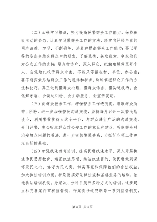 学习构建和谐警民关系心得体会.docx