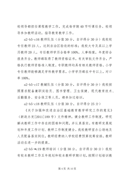 喀拉苏乡希望小学义务教育均衡化发展自查自评报告.docx