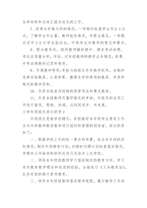 小学年级组长岗位职责.docx