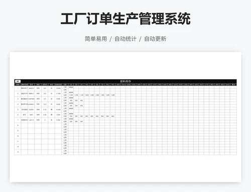 工厂订单生产管理系统