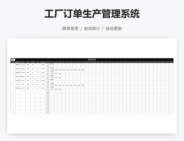 工厂订单生产管理系统