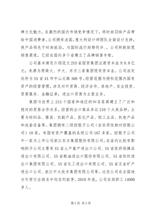 公司基本情况介绍范文.docx