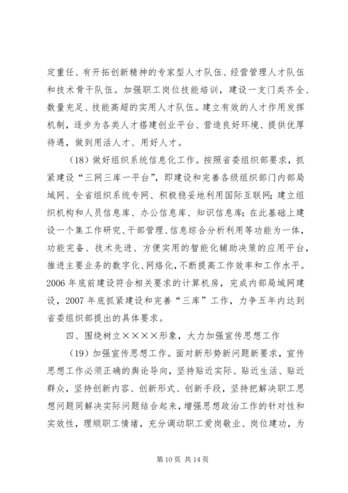 局“十一五”期间党建工作意见.docx