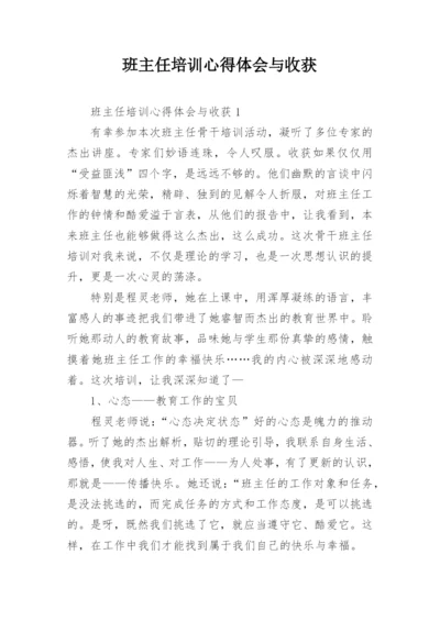 班主任培训心得体会与收获.docx