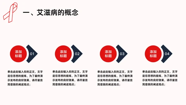 HIV预防艾滋病知识讲座通用PPT模板