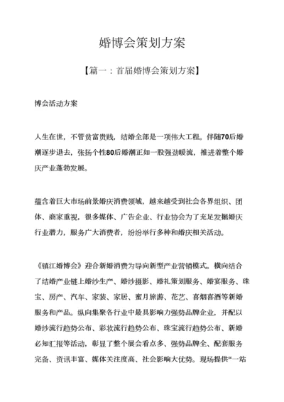 婚博会专业策划专项方案.docx