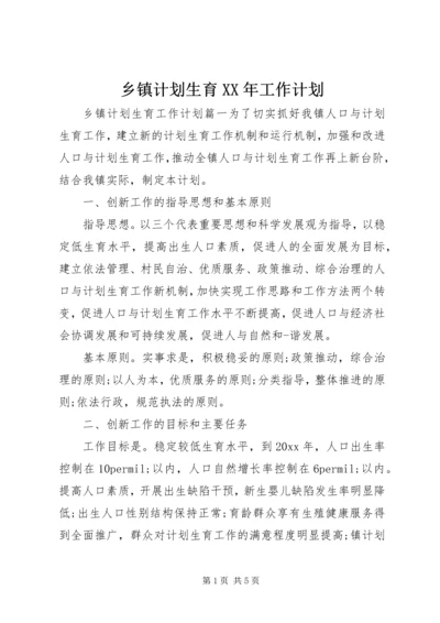 乡镇计划生育某年工作计划.docx