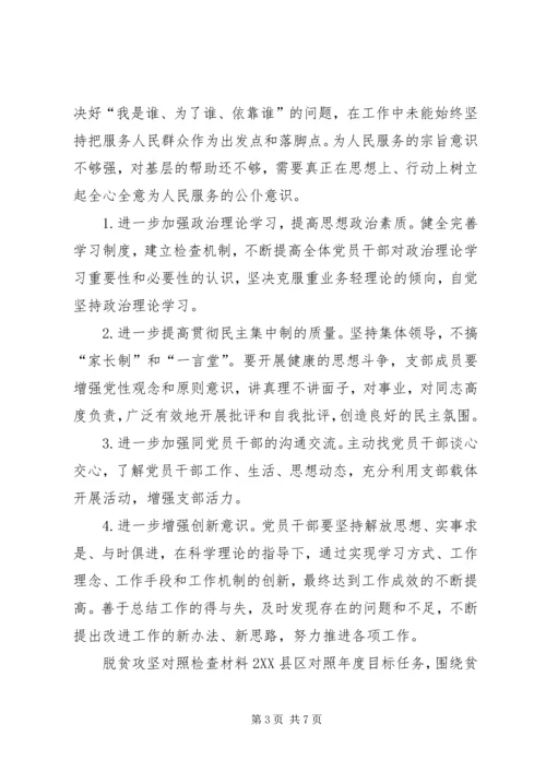 关于XX年最新脱贫攻坚对照检查材料.docx