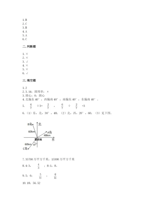 2022六年级上册数学期末考试试卷附答案解析.docx