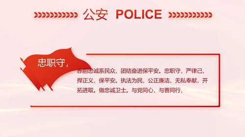 红色大气公安警察案件汇报动态PPT模板