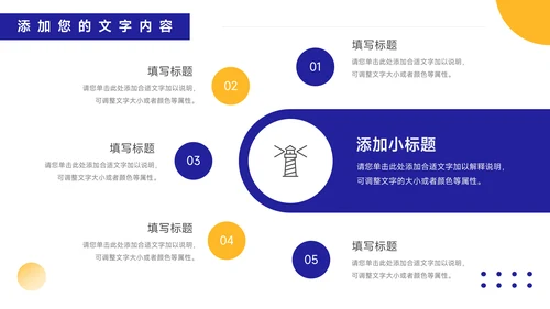 黄蓝创意竞聘述职报告PPT模板