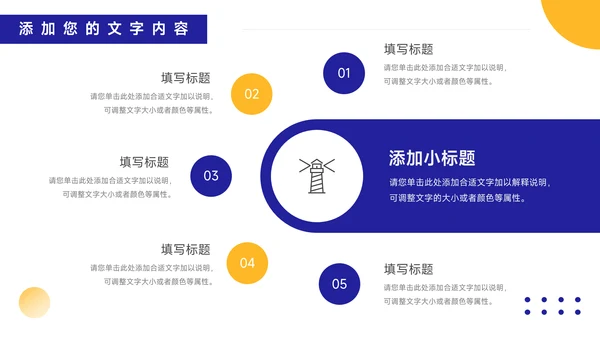 黄蓝创意竞聘述职报告PPT模板