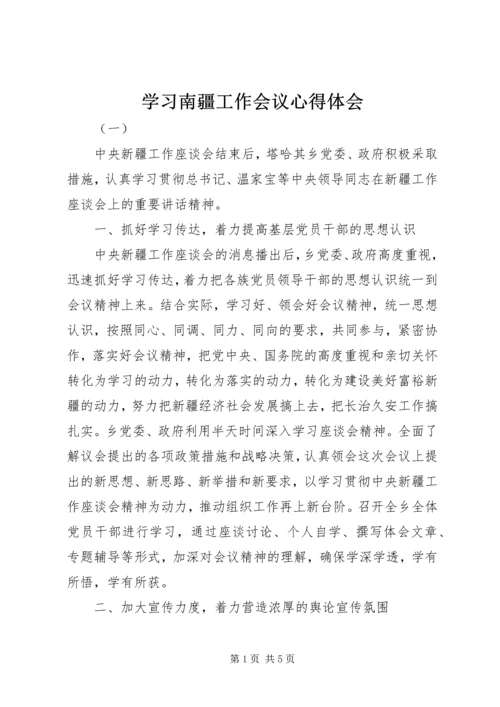 学习南疆工作会议心得体会.docx