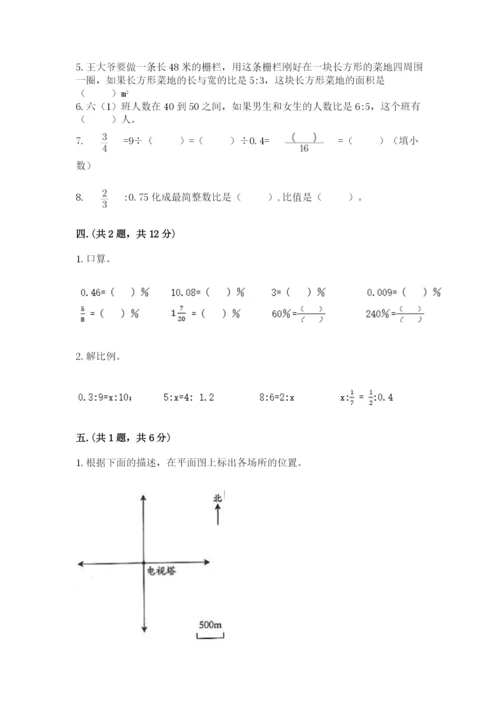 小学六年级数学摸底考试题精品.docx