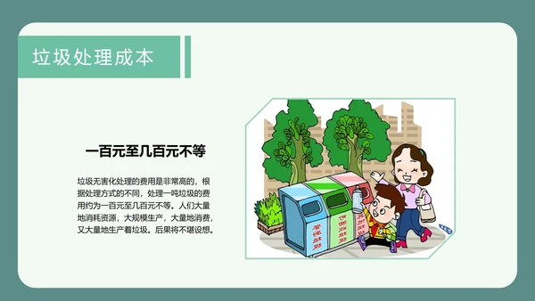 可爱卡通垃圾分类回收PPT课件