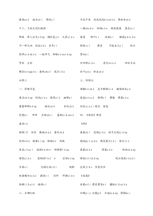 2023年单招考试备考资料之字音字形整理.docx