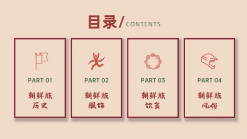 朝鲜族民族介绍通用PPT模板