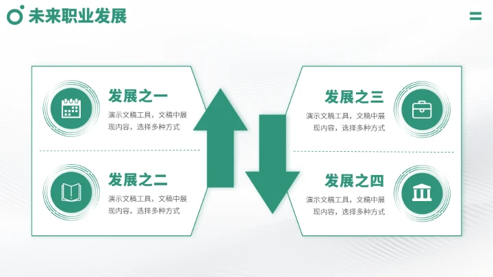 绿色高端风大学生职业生涯规划PPT模板