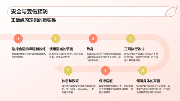 红色小清新瑜伽课程和谐身心之旅PPT模板