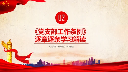 中国共产党支部工作条例学习解读党课PPT