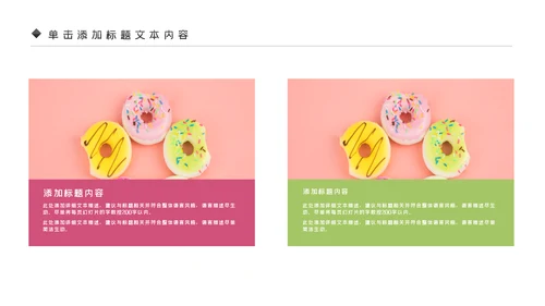 美食甜甜圈下午茶甜品店美食PPT模板