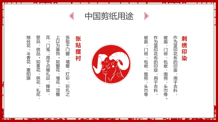 剪纸文化 中国传统文化介绍课件