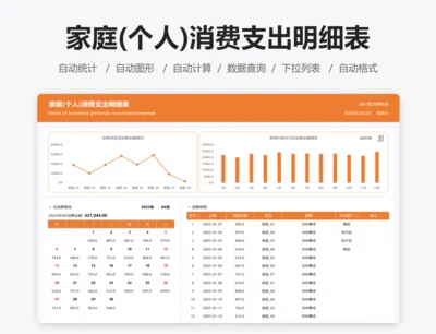 家庭(个人)消费支出明细表