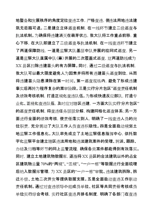 土地监察大队年度依法行政工作总结