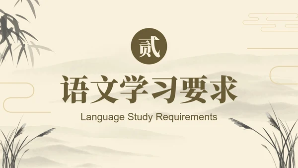 黄色古典国风花卉语文开学第一课主题教育PPT模板