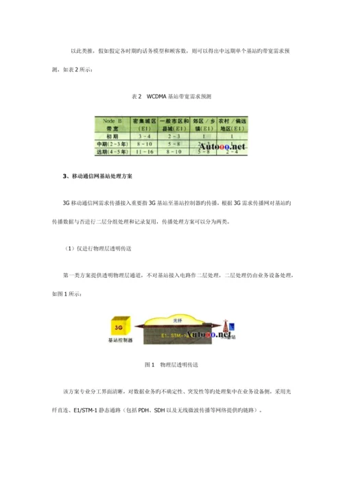 三G移动通信网基站接入解决方案探讨.docx