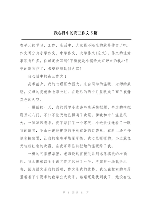 我心目中的高三作文5篇.docx