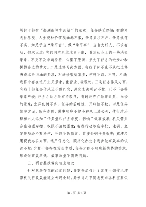 商务局行政建设工作汇报.docx