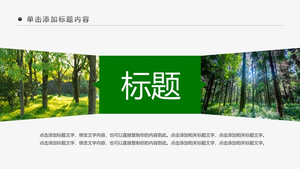 绿色森林湿地环境保护生态森林森业PPT模板