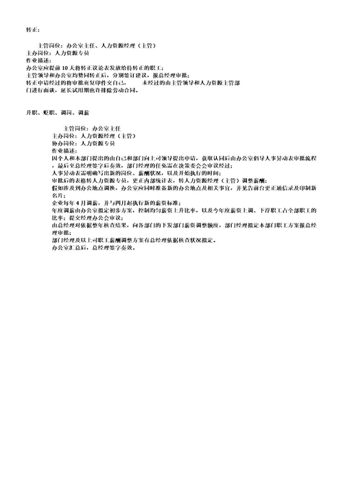 人力资源作业指导书学习doc