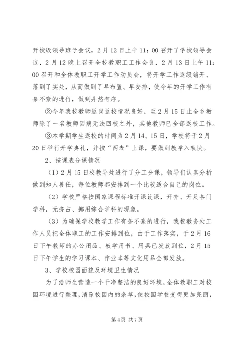 小学春季开学初工作汇报.docx