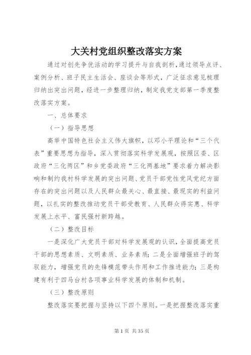 大关村党组织整改落实方案.docx